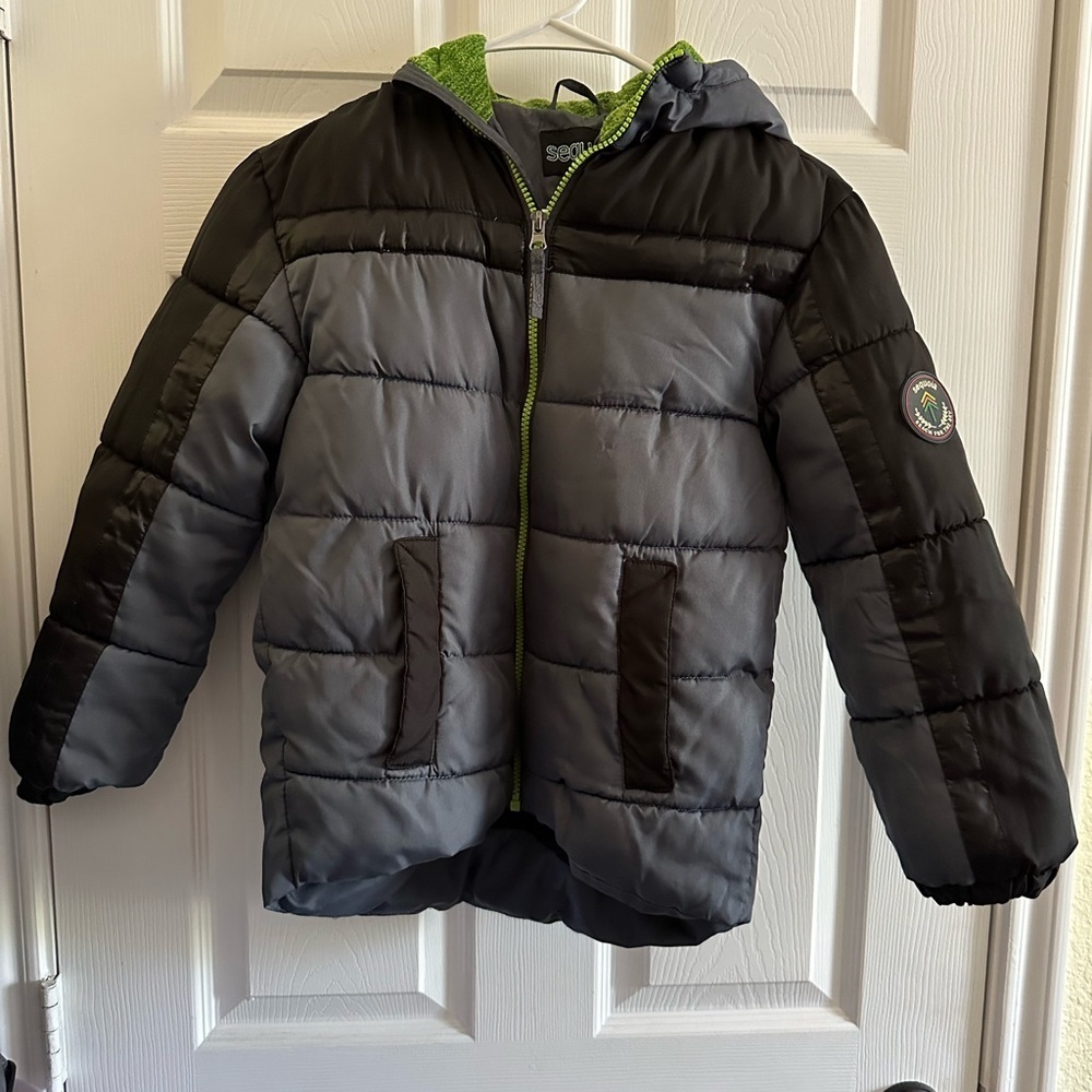 Sequoia Black and Gray Kids Puffer Jacket